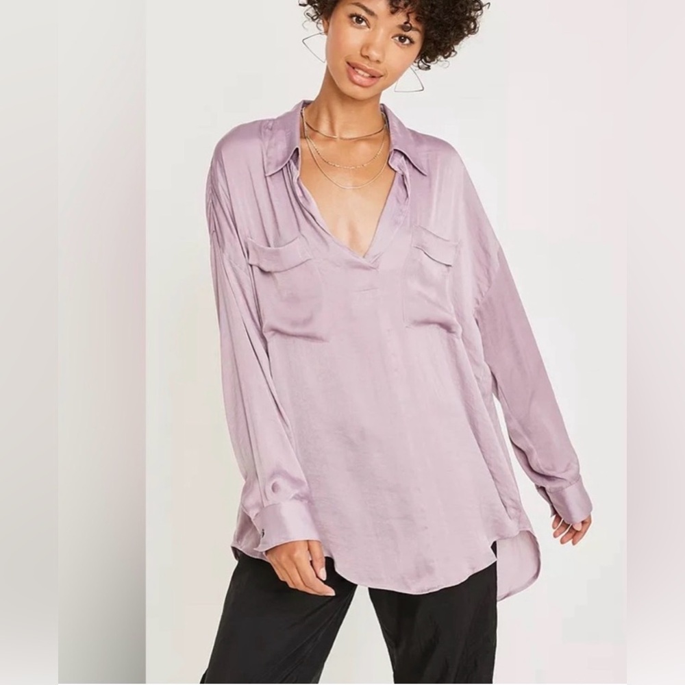 Free People Starry Dreams Pullover - Size M - Lilac - NWT